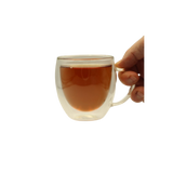 Double wall glass mug