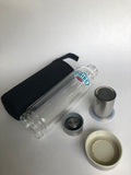 Glass Tea Bottle with Stainless Steel parts