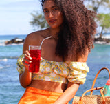 Hawaiian Girl Model Anna Maria with Oribe Tea Company Hibiscus Iced Tea