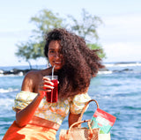 Big Island Model Anna Maria with Oribe Tea company | Hibiscus Mint with Mamaki Cold Brew Tea